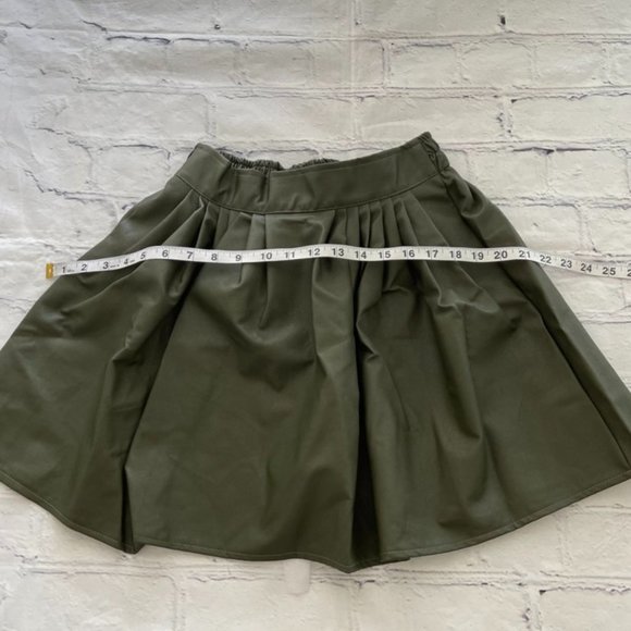 Cherry Koko Pleat Yourself Faux Leather Mini Skirt - Picture 3 of 9